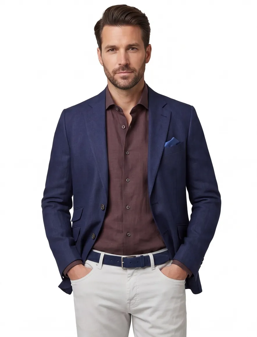 Wellington of Bilmore colbert donkerblauw normale fit