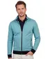 Baileys vest opstaande kraag turquoise rits effen katoen met zakken