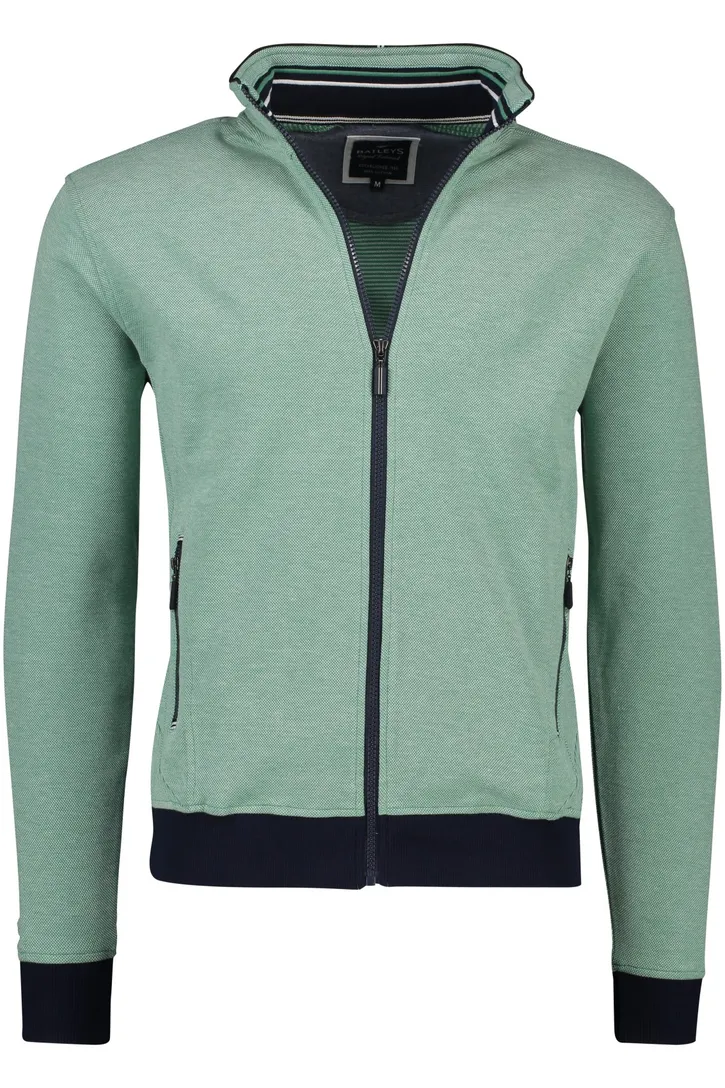 Vest Baileys groen effen openstaande kraag rist sluiting