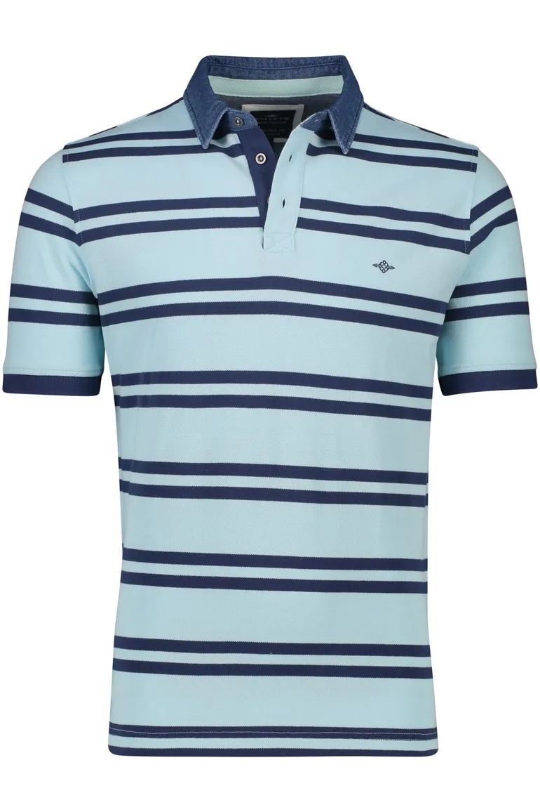 Poloshirt Baileys Pique blauw gestreept