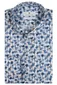 Thomas Maine business overhemd normale fit blauw vrolijk print katoen