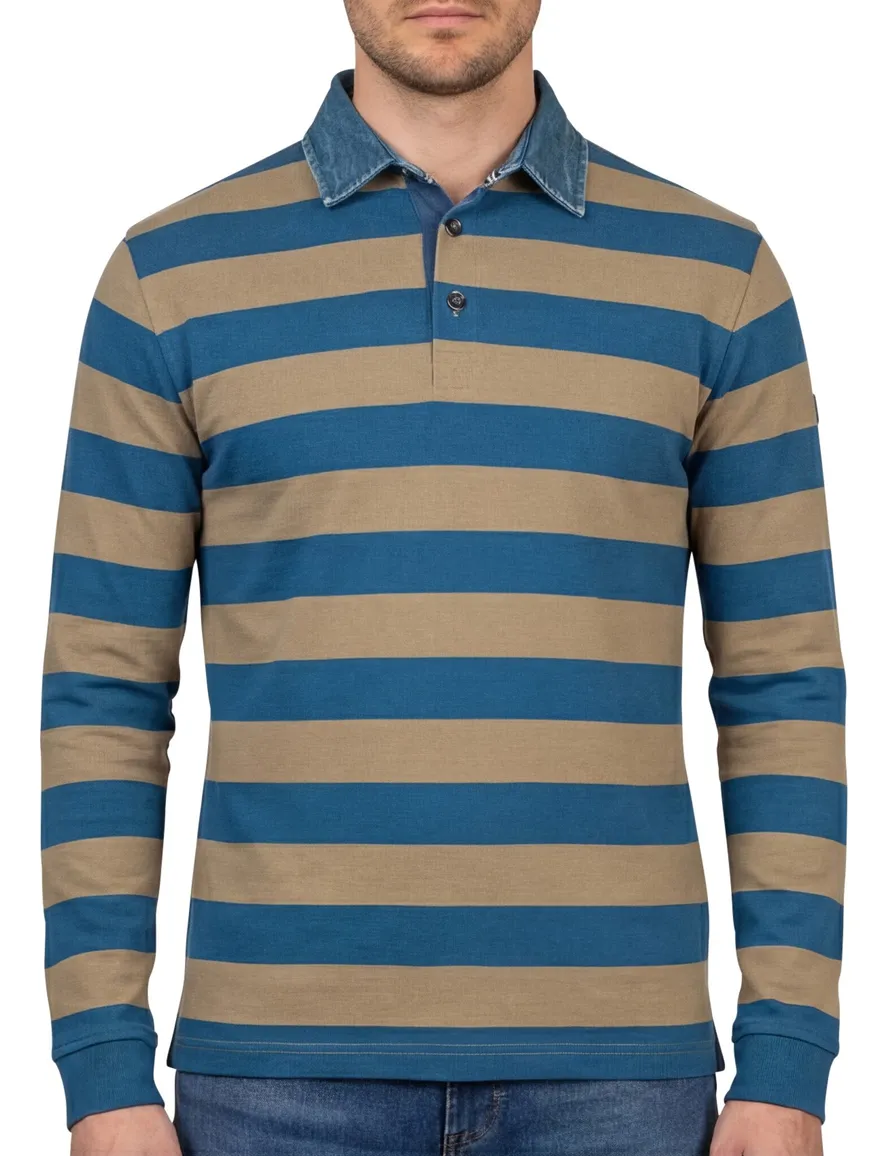 Rugby Baileys bruin/blauw streep