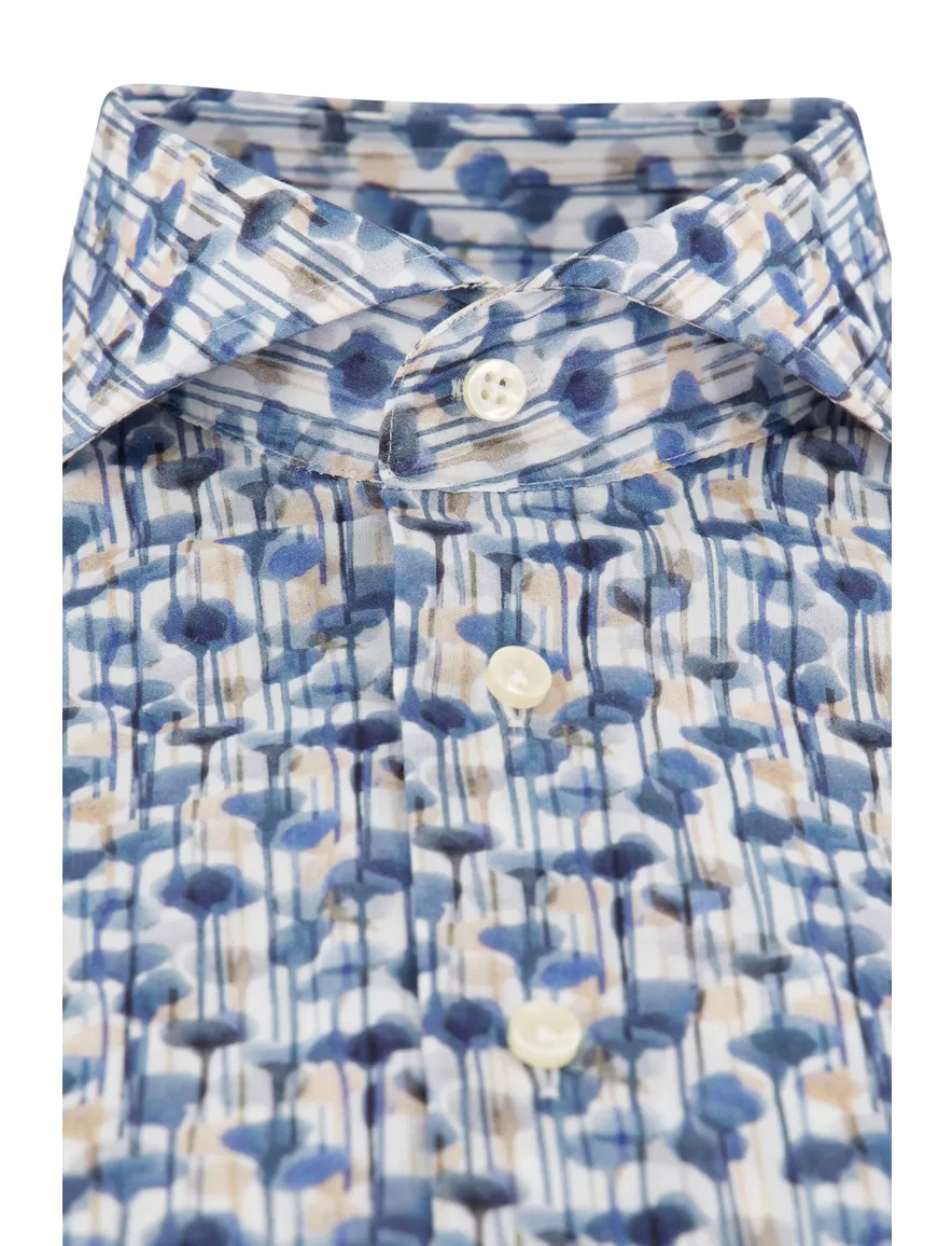 Thomas Maine overhemd blauw mouwlengte 7