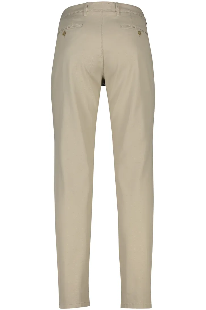 Gardeur Benito broek beige effen katoen