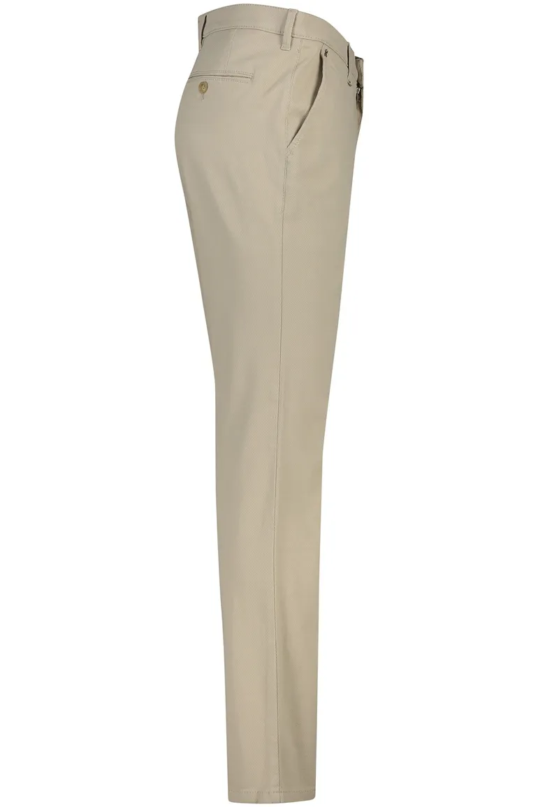Gardeur broek chino beige zonder omslag