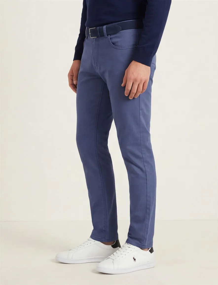 Gardeur broek 5 pocket blauw