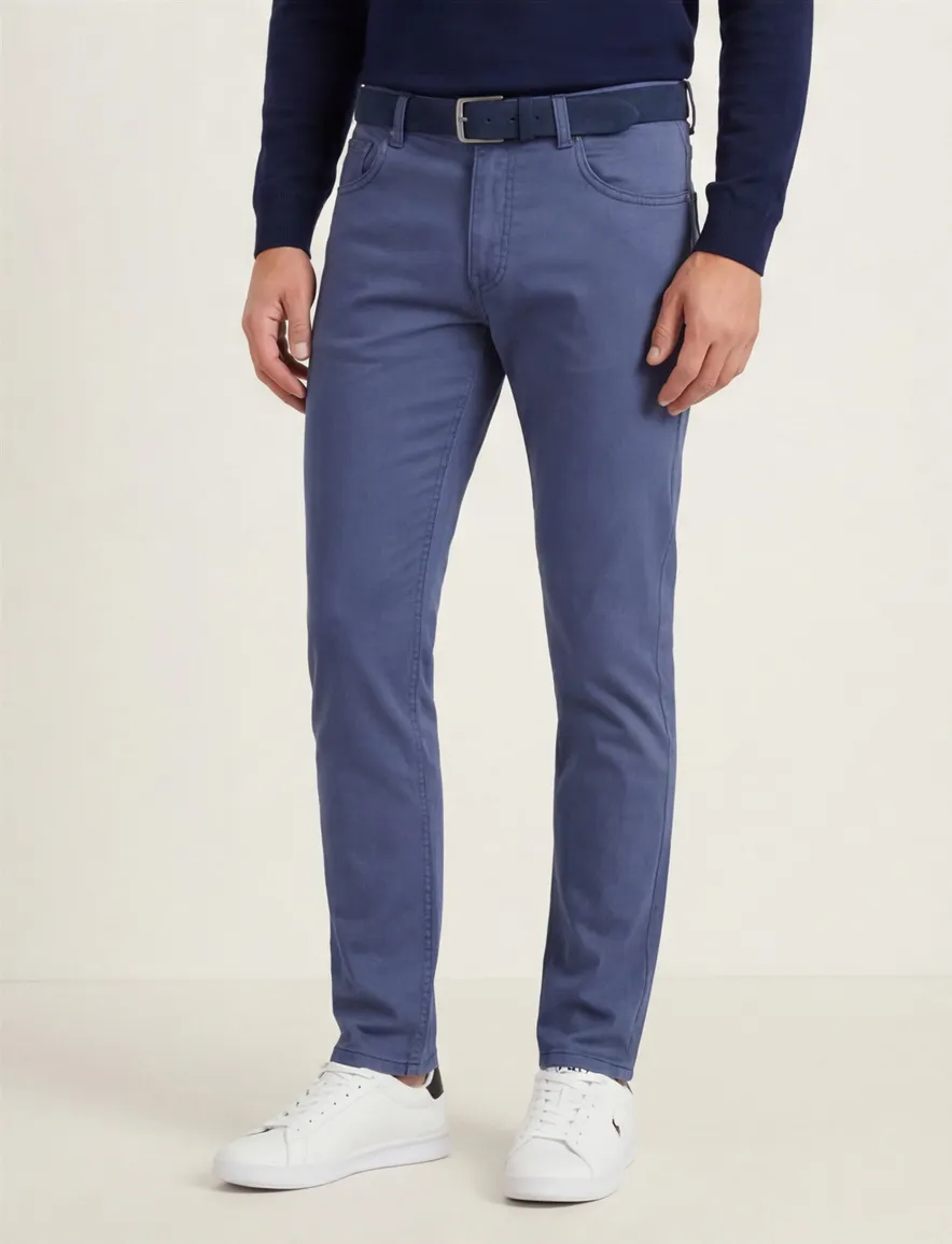 Gardeur broek 5 pocket blauw