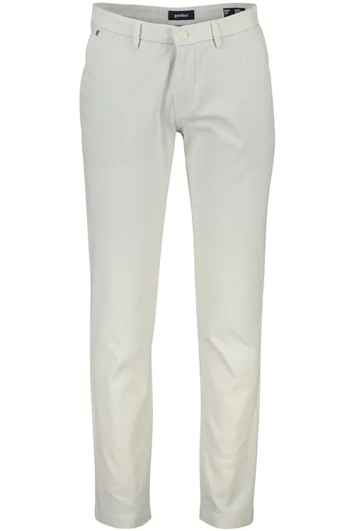 Gardeur broek gebroken wit effen chino