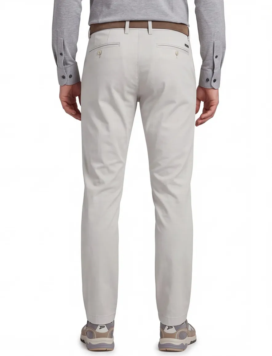 Gardeur broek gebroken wit effen chino