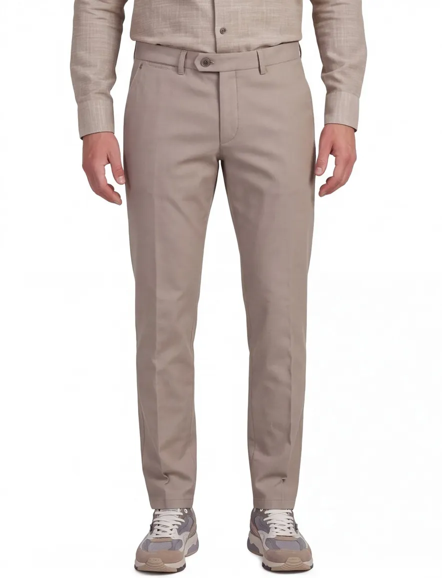 Gardeur broek chino slim fit bruin