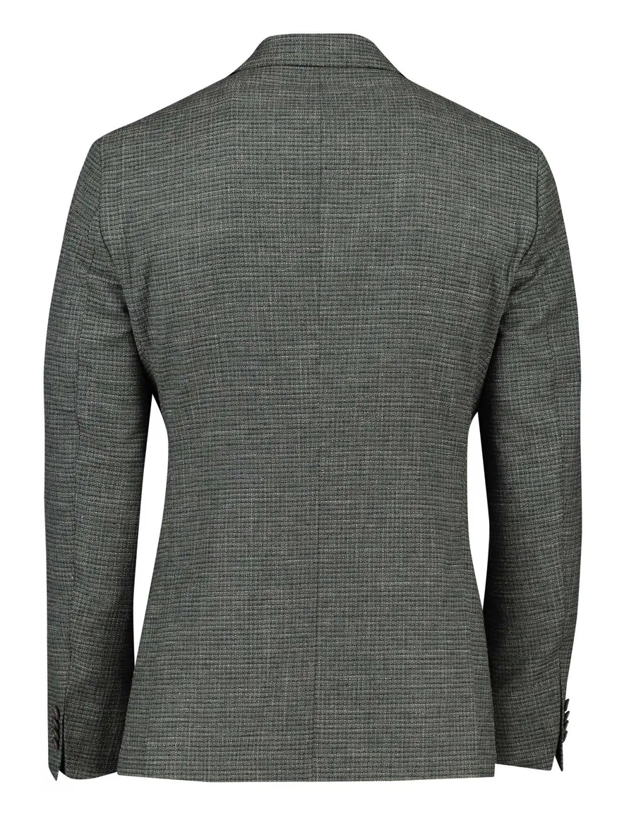 Dressler colbert donkergroen Shaped fit gemêleerd slim fit