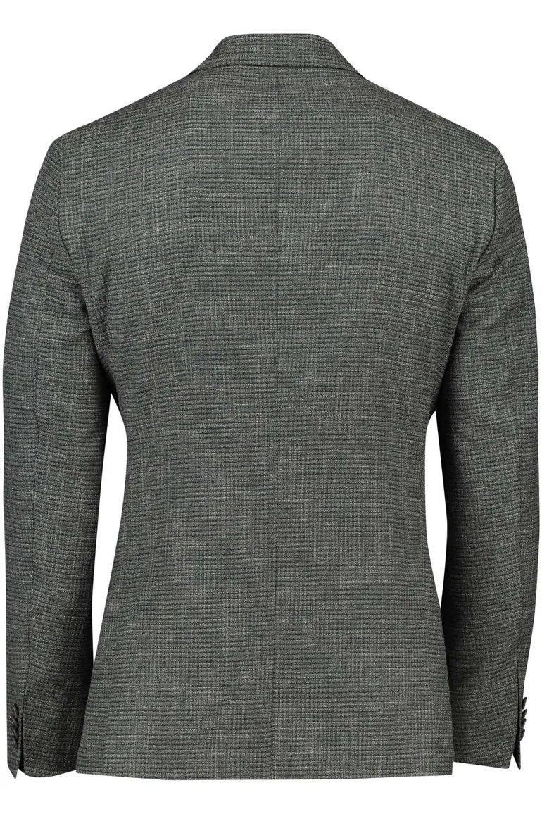 Dressler colbert groen Shaped fit gemêleerd slim fit
