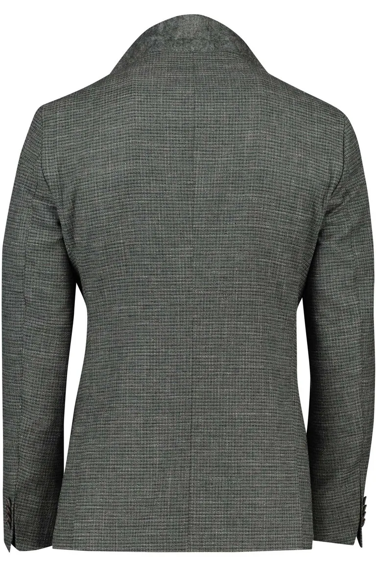 Dressler colbert groen Shaped fit gemêleerd slim fit