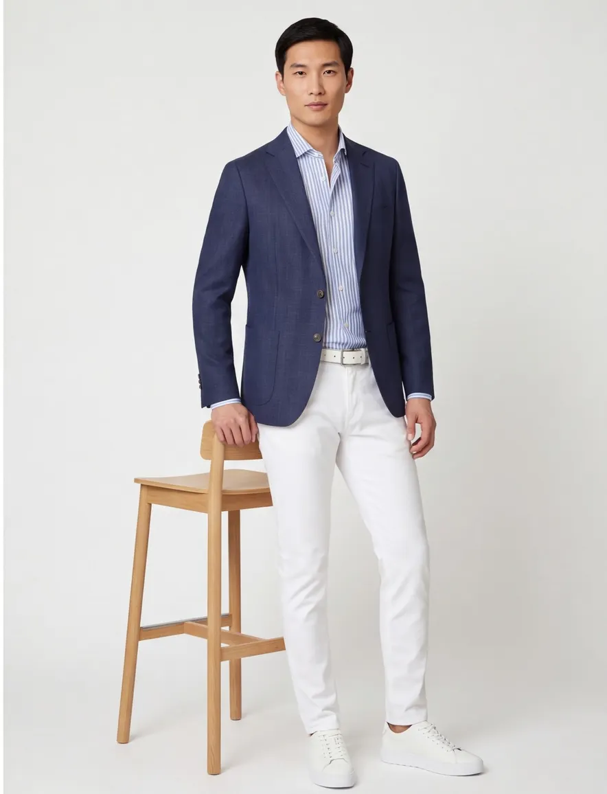 Dressler colbert donkerblauw effen wol slim fit Shaped Fit