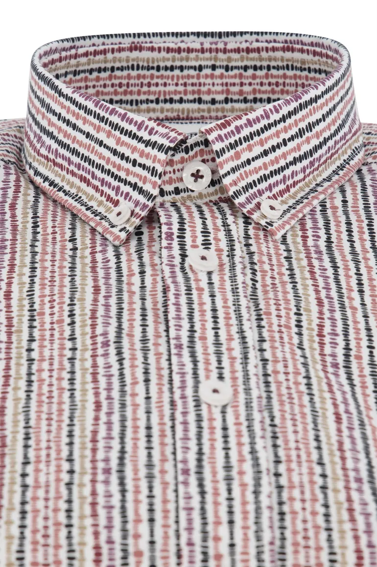 State of Art overhemd roze paart stretch