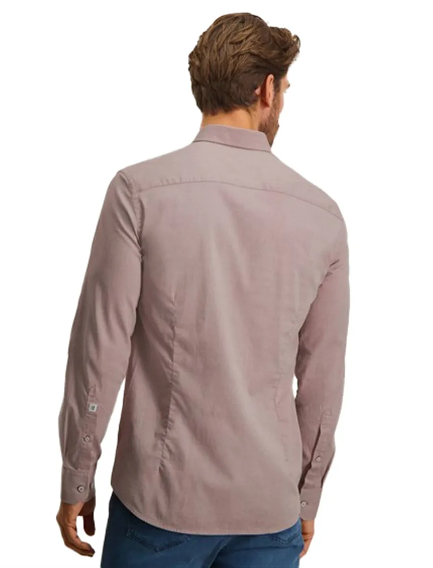 State of Art casual overhemd wijde fit roze effen katoen