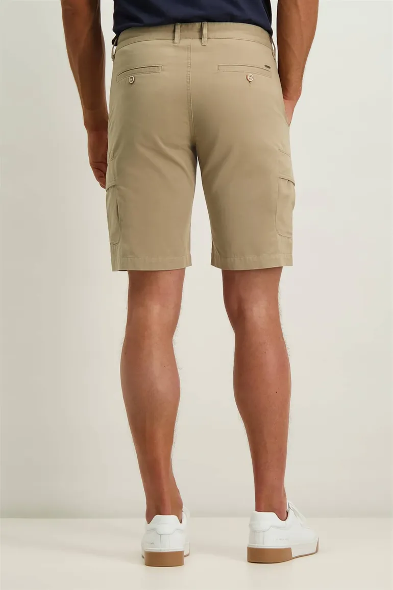 State of Art korte broek beige effen 100% katoen