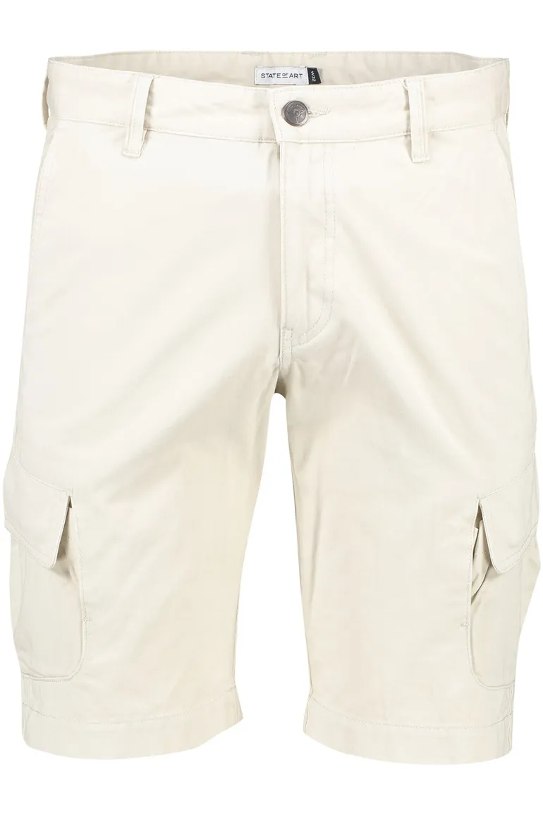 State of Art korte broek effen wit katoen