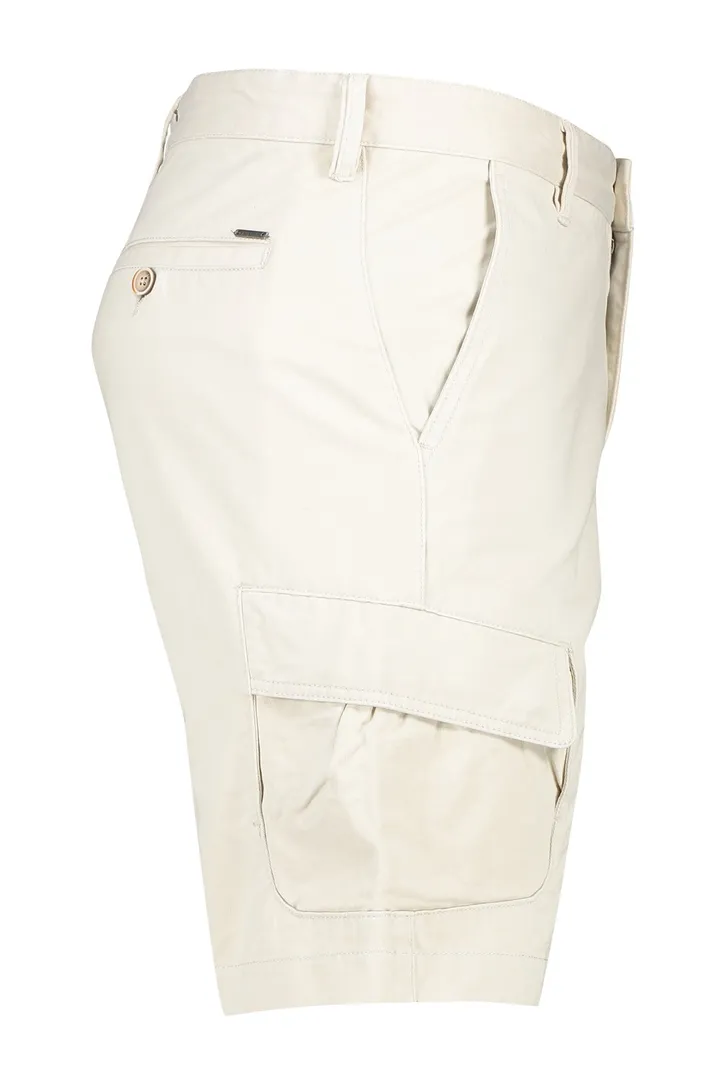 katoenen State of Art korte broek effen wit