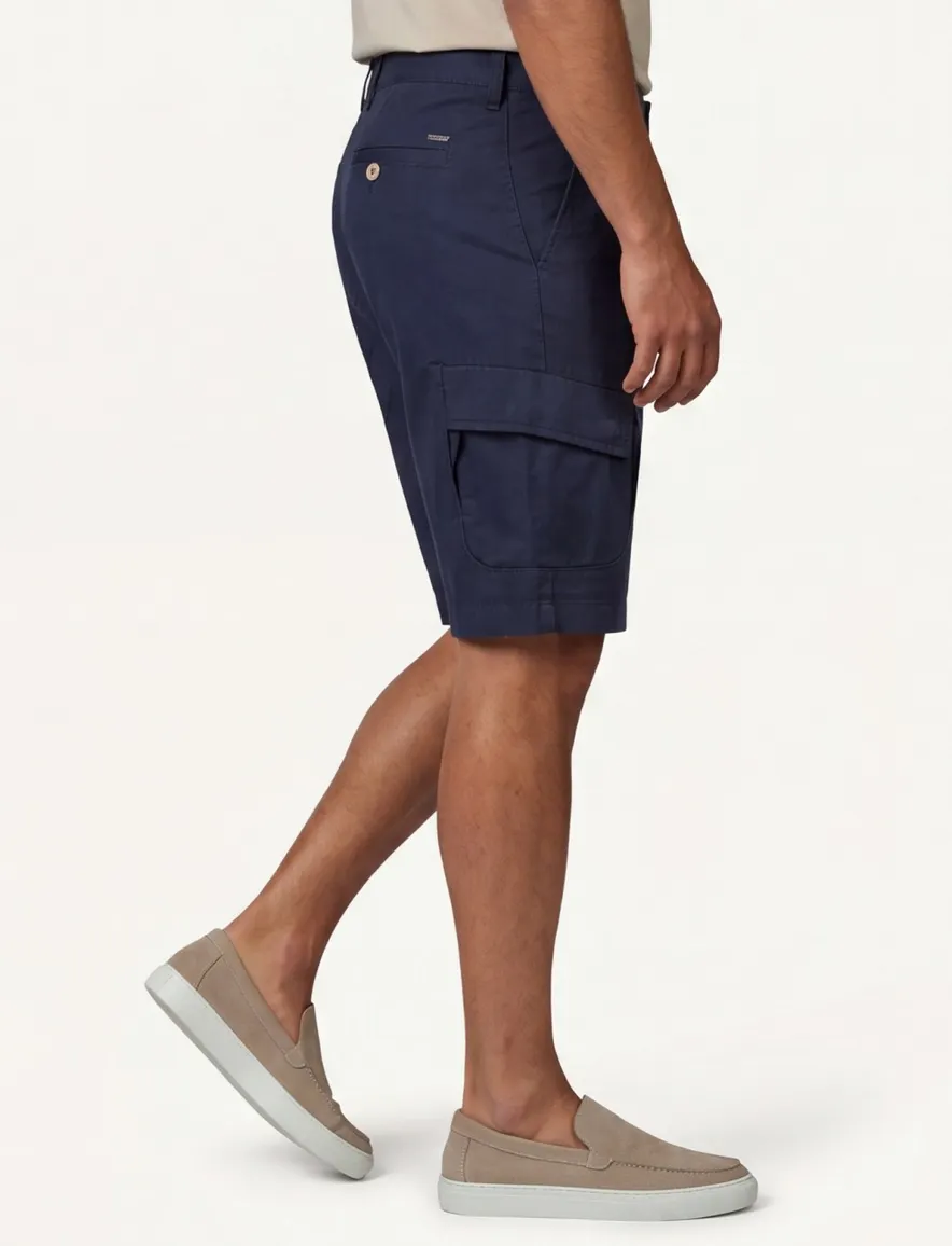 State of Art Bermuda donkerblauw katoen