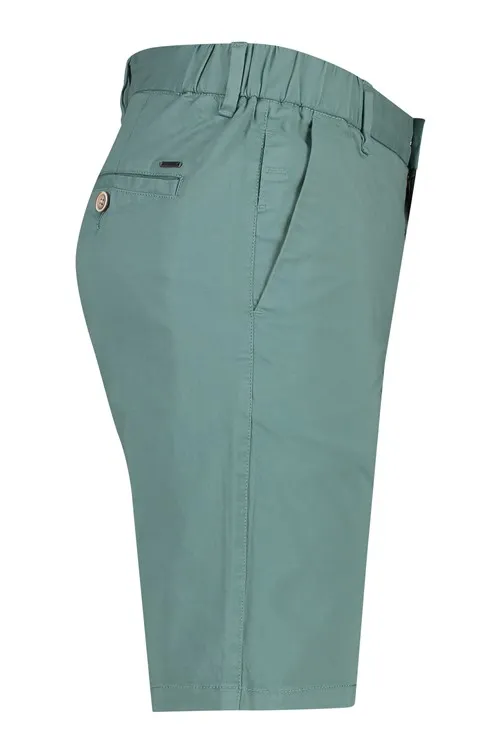broek State of Art korte groen effen katoen