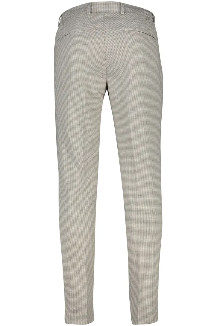 Chino Portofino broek beige geruit touwlsluiting