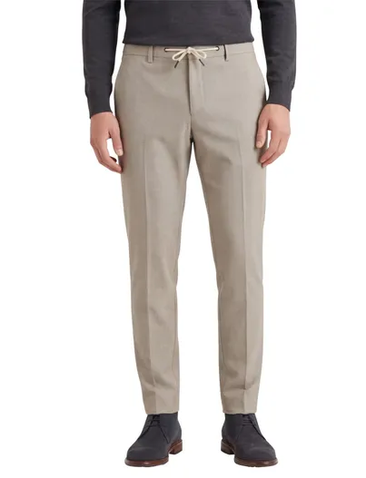 Portofino Portofino chino broek beige geruit