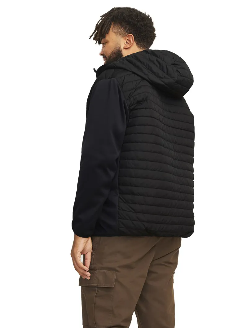 Jack & Jones tussenjas Plus Size zwart effen rits normale fit