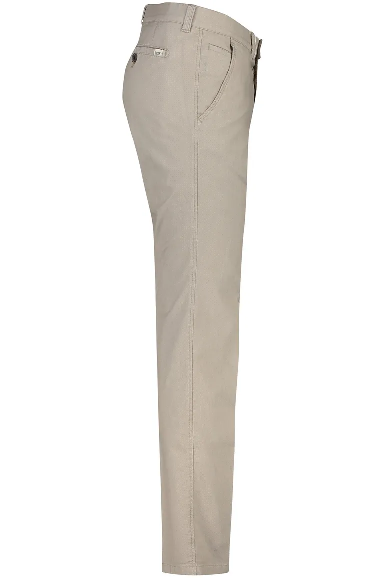 Eurex katoenen broek beige effen regular fit
