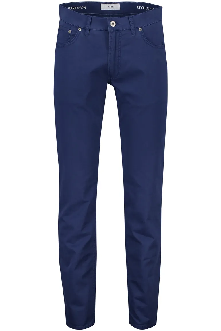Brax 5-pocket broek marathon Chuck blauw effen denim