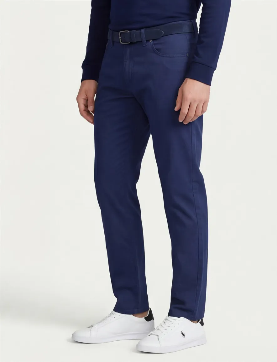 Brax 5-pocket broek marathon Chuck blauw effen denim