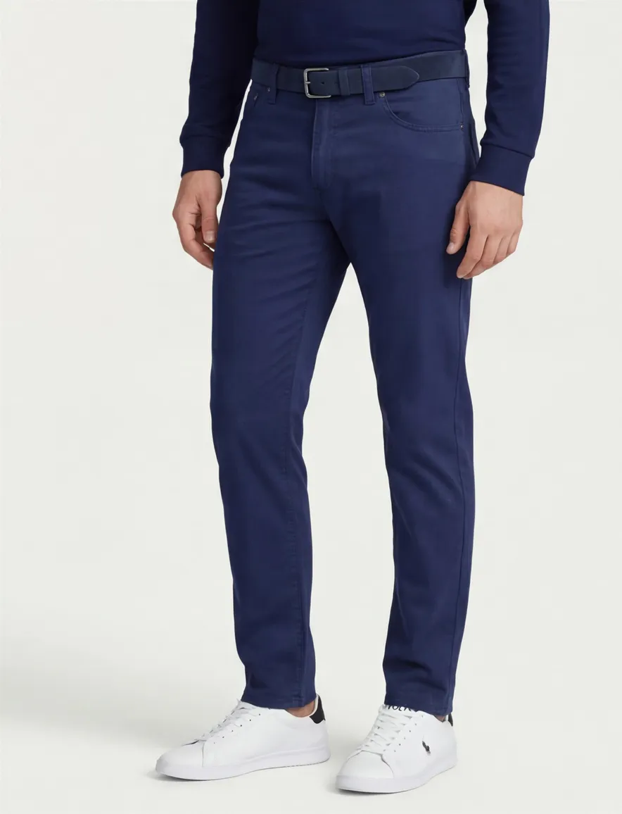 Brax 5-pocket broek marathon Chuck blauw effen denim