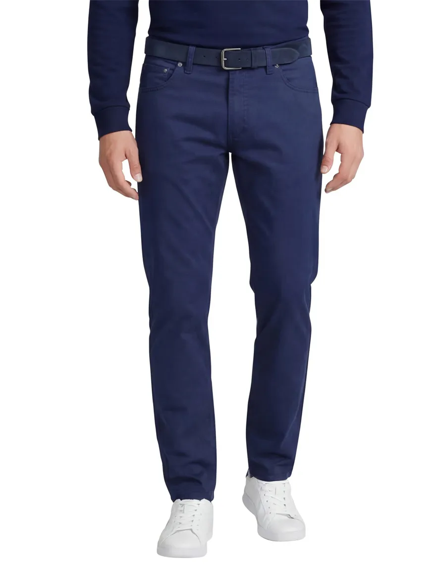 Brax 5-pocket broek marathon Chuck blauw effen denim
