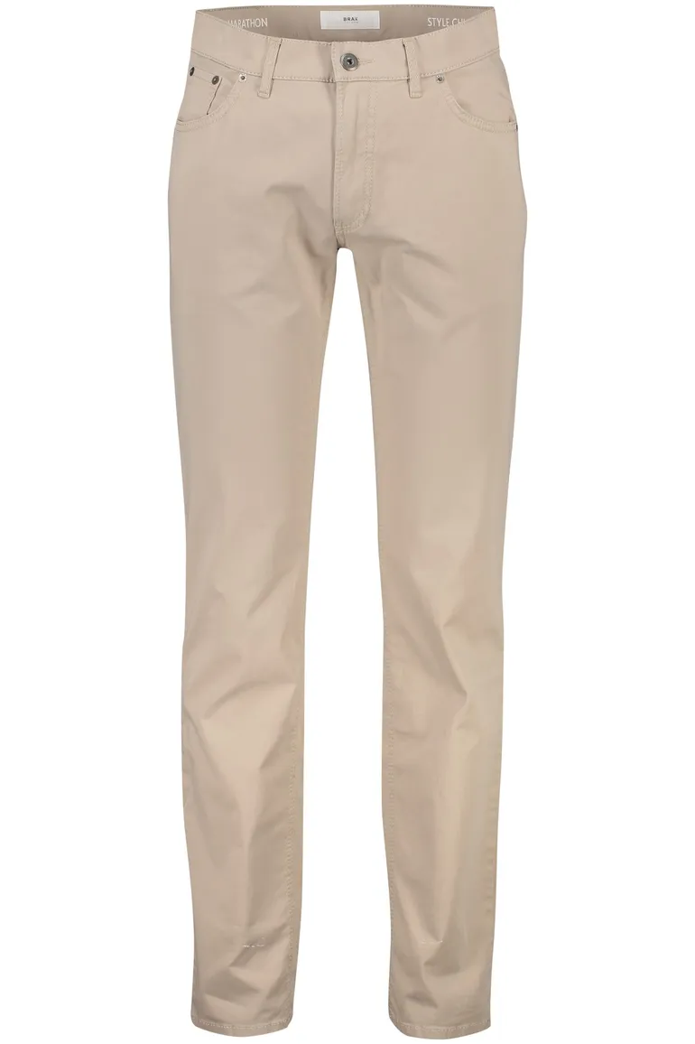 Brax Pantalon beige effen chuck modern fit
