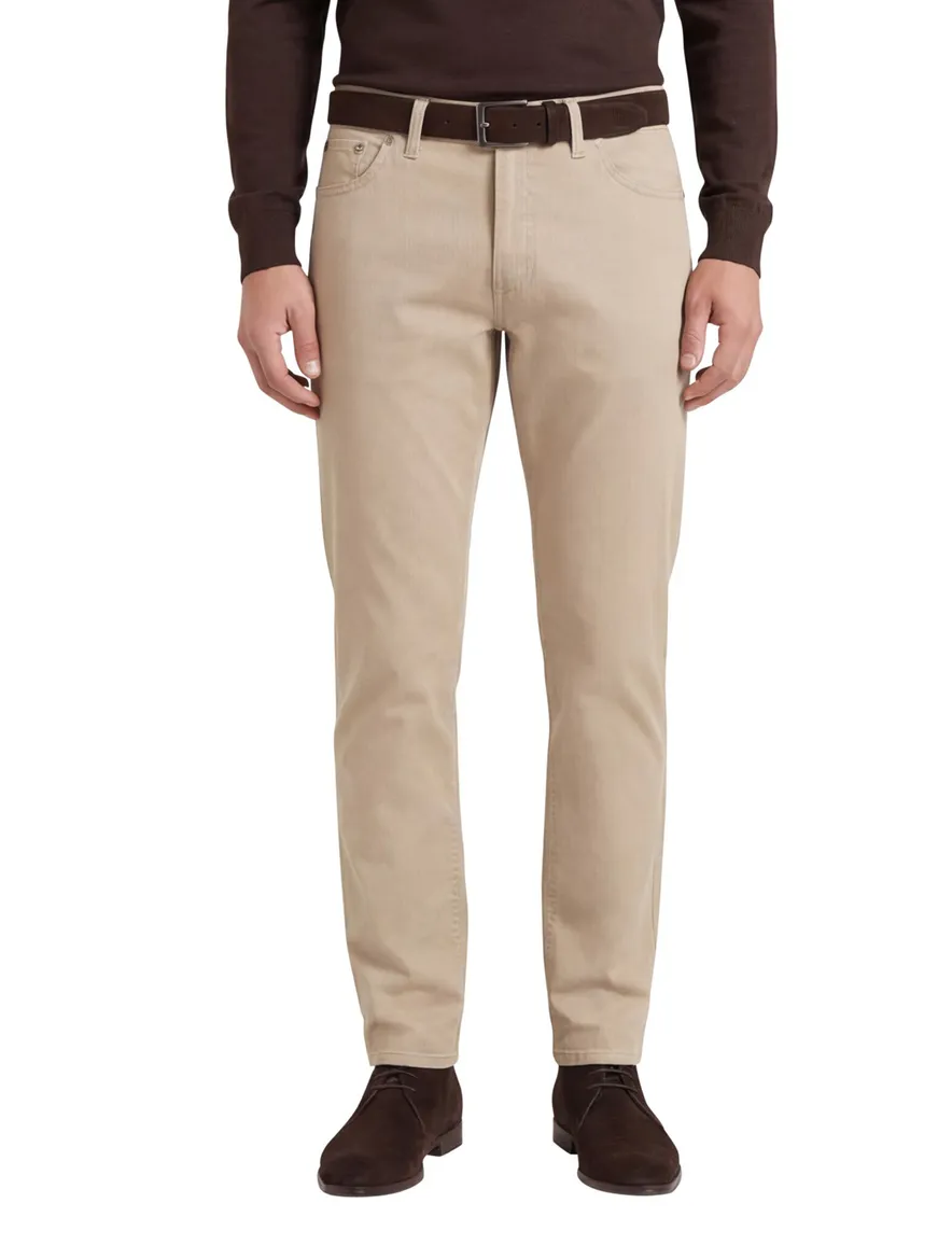 Brax Pantalon beige effen chuck modern fit