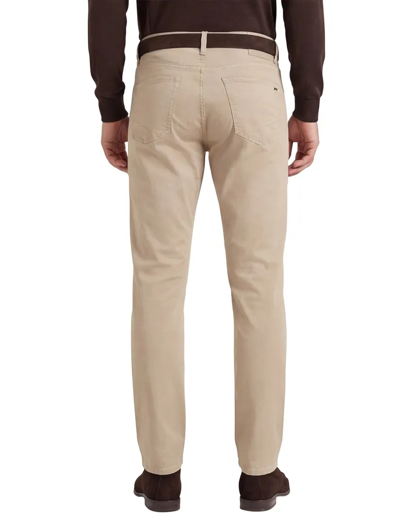 Brax Pantalon beige effen chuck modern fit