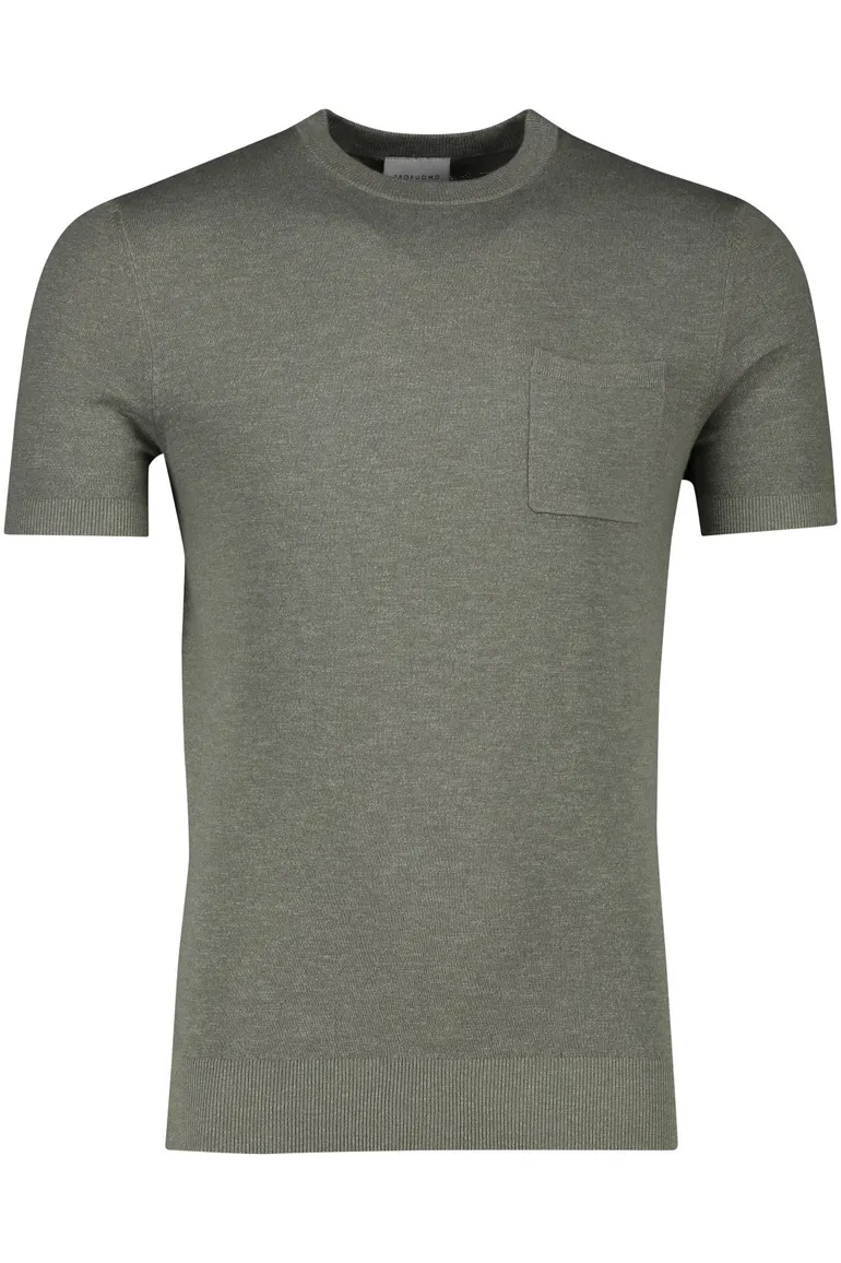 Profuomo t-shirt groen effen met borstzak