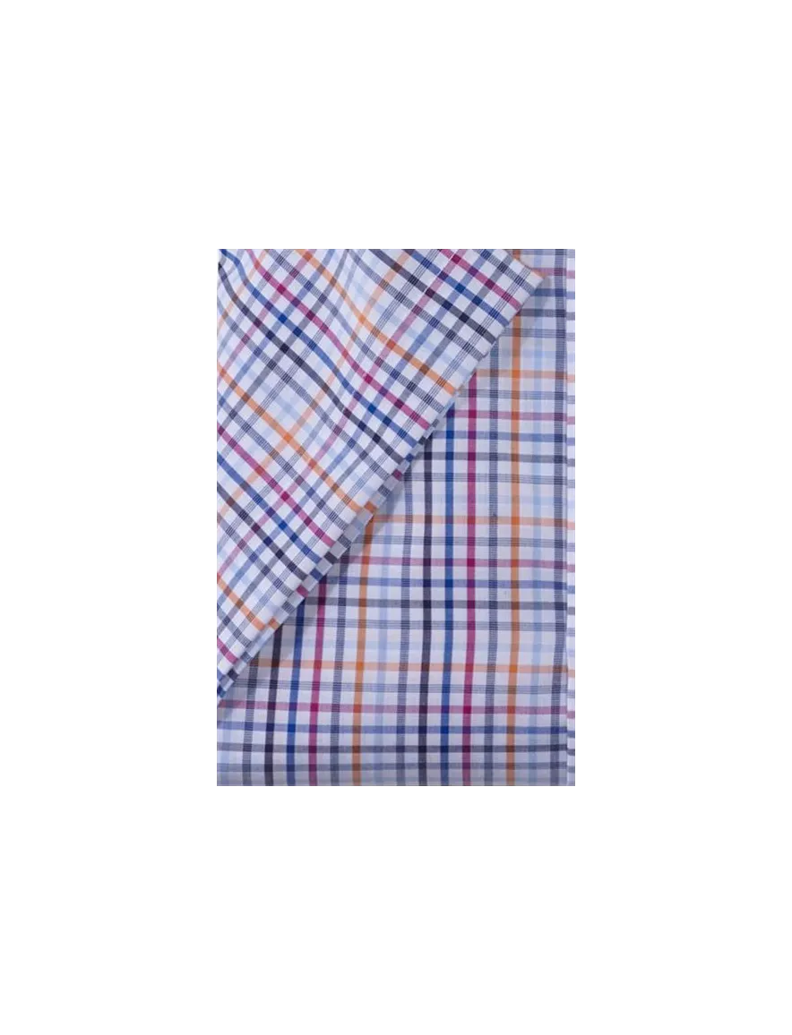 Blauw overhemd Olymp geprint
