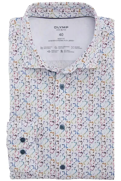 Olymp overhemd Level Five extra slim fit multicolor geprint