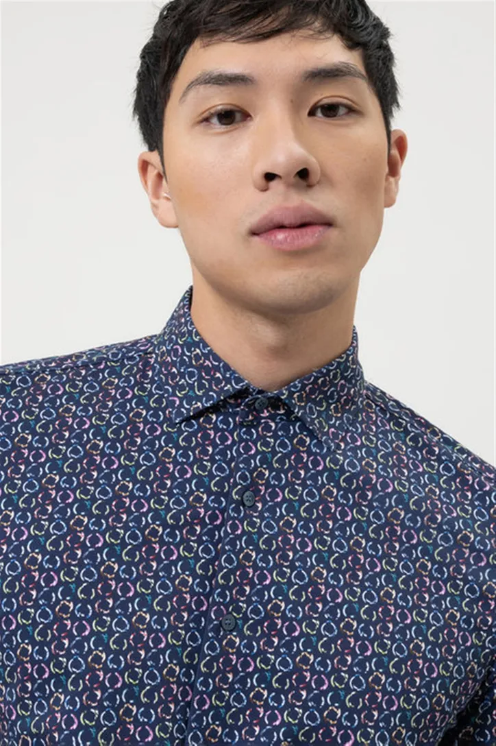Olymp overhemd Level Five extra slim fit multicolor geprint