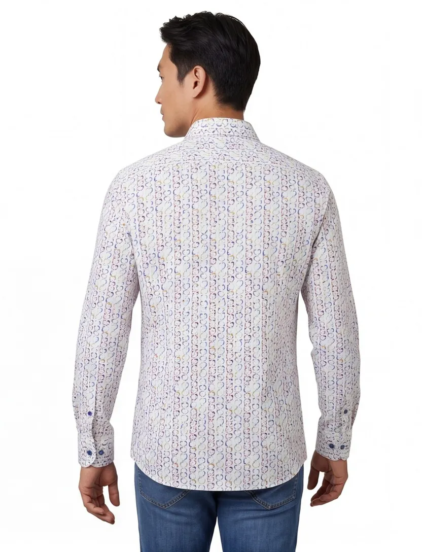 Olymp overhemd Level Five extra slim fit multicolor geprint