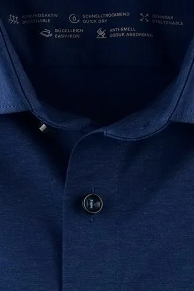 Olymp overhemd Level Five extra slim fit donkerblauw effen katoen