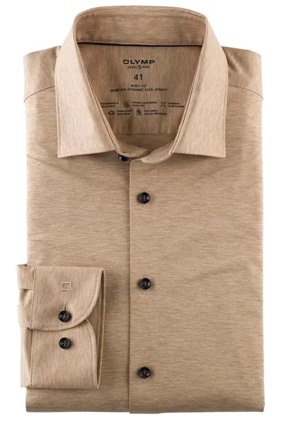 Olymp overhemd Level Five body fit extra slim fit camel