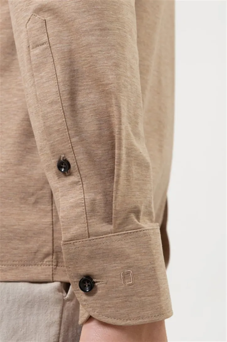Olymp Level Five 24/Seven overhemd extra slim fit camel katoen