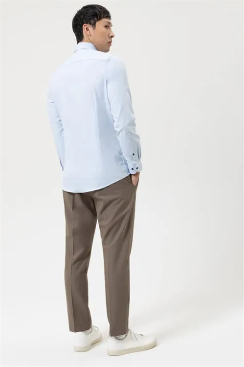 Olymp Level Five 24/Seven business overhemd extra slim fit lichtblauw effen katoen