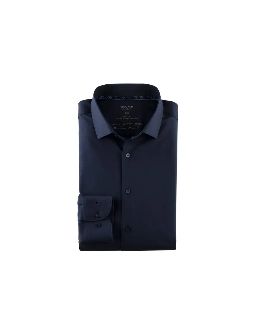 Overhemd Olymp body fit level 5 donkerblauw