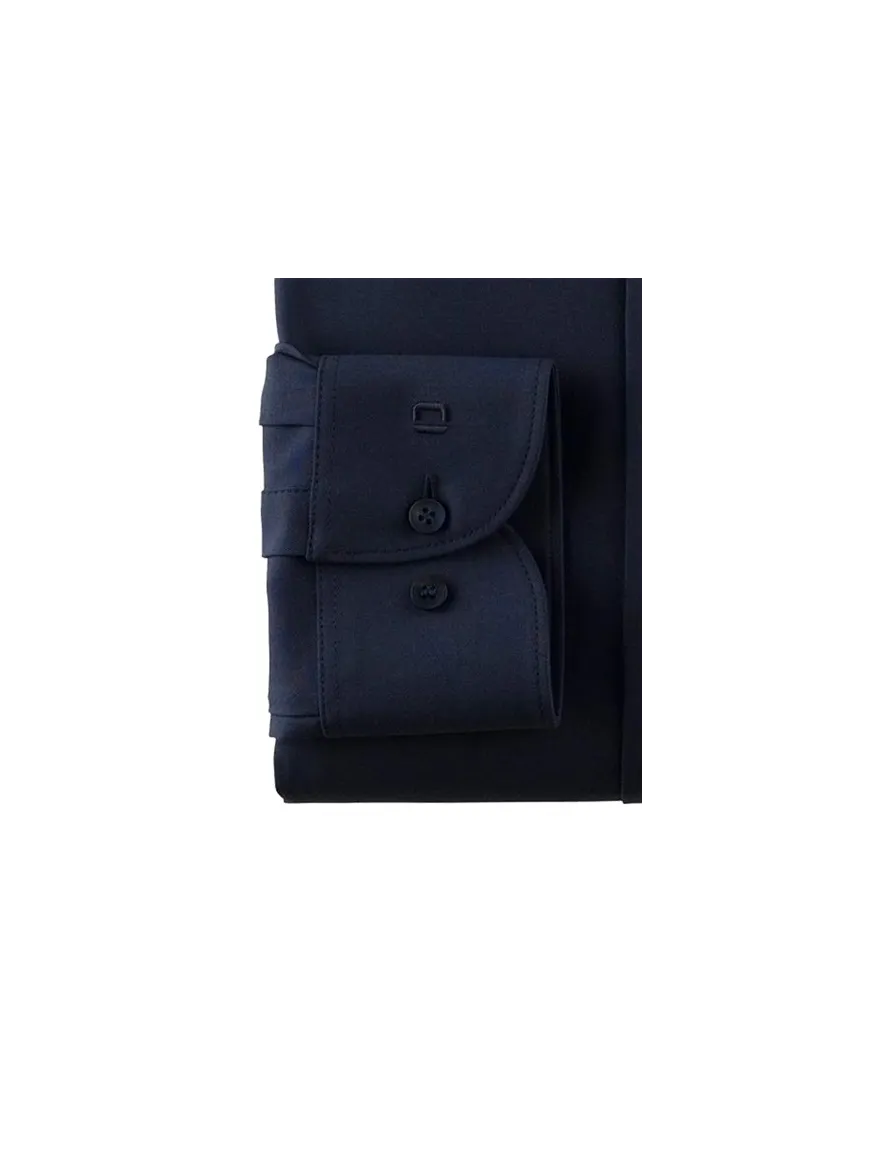 Donkerblauw Olymp business overhemd Level Five extra slim fit katoen