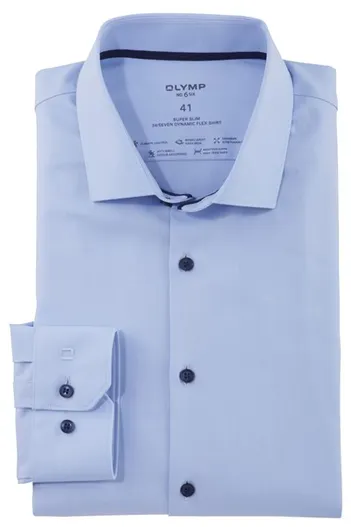 Olymp Overhemd Olymp No Six 24/7 super slim lichtblauw