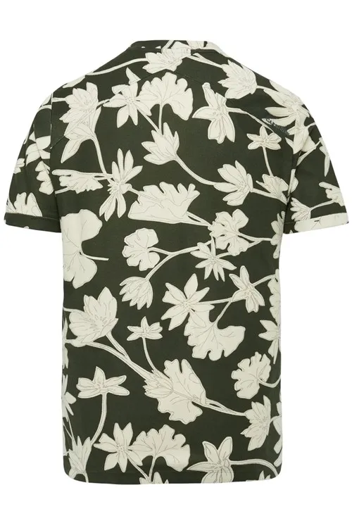 Cast Iron T-shirts groen bladeren katoen