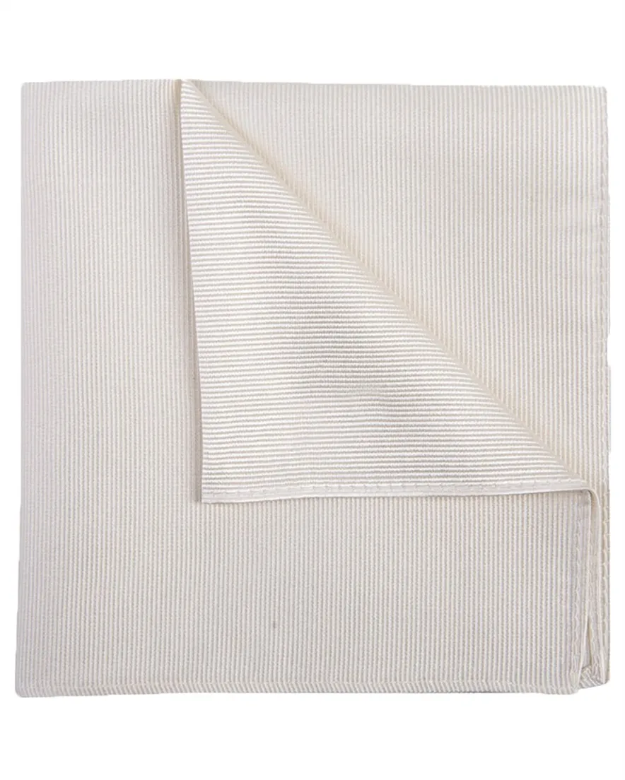 Profuomo pochet off white zijde